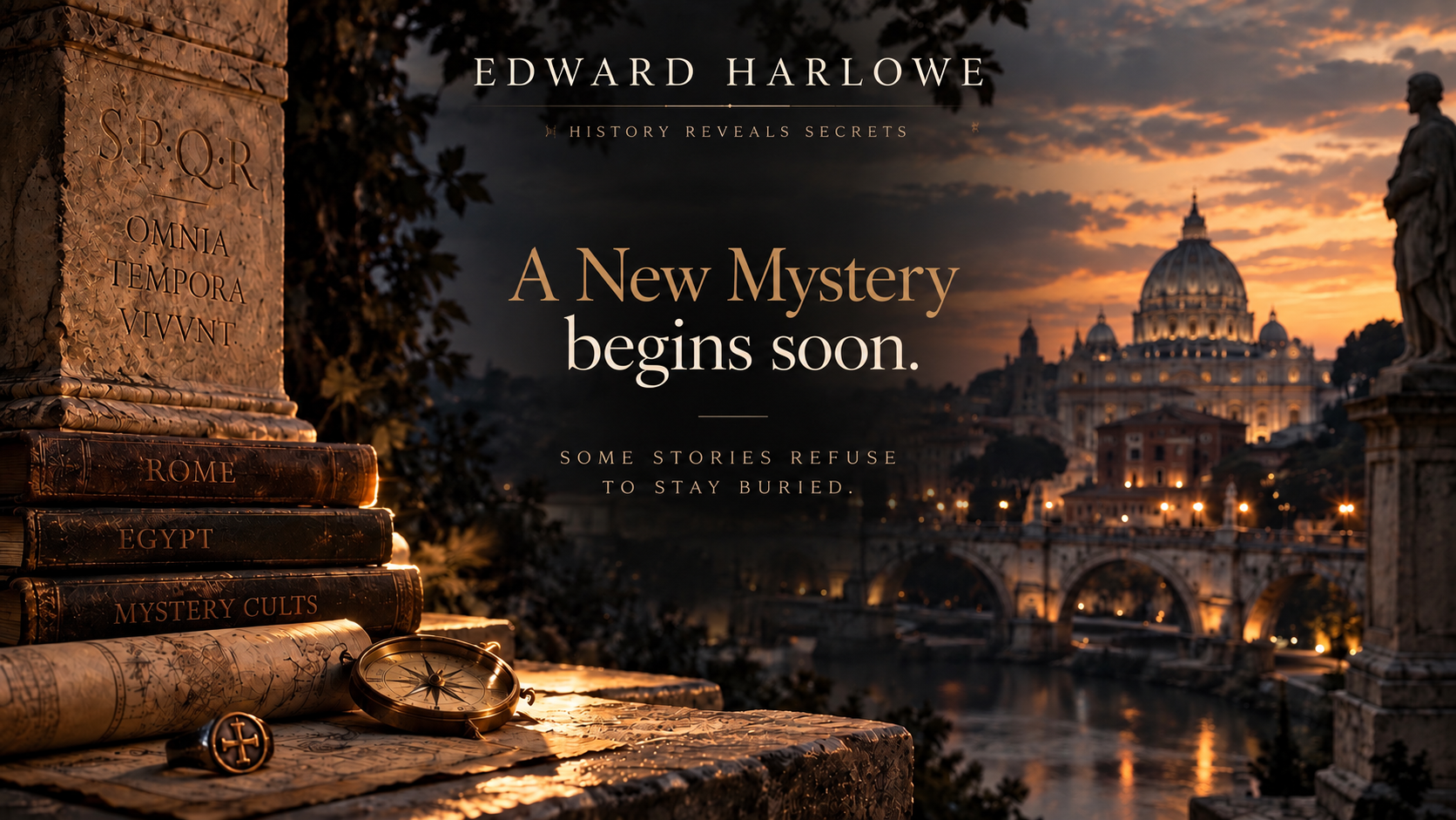 Edward Harlowe - History Reveals Secrets. A New Mystery begins soon.